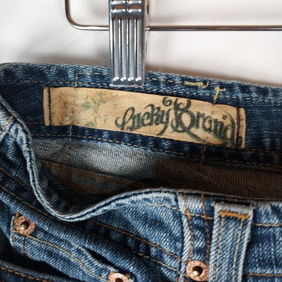 Lucky Brand Wonder Jeans Womens 6/28 Low Rise Bootcut 28x32 Y2K Stretch Blue - Picture 5 of 13